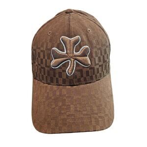 Vintage Notre Dame Fitted Hat Cap 7 1/4 Brown 90s Fighting Irish Retro Neutral